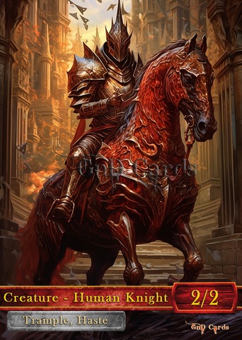 Red Human Knight #4